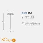 Торшер Masiero Eclettica Dore STL1 GD-L - Схема