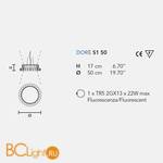 Подвесной светильник Masiero Dore S1 50 GD-M - Схема