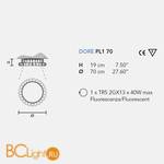 Настенно-потолочный светильник Masiero Dore PL1 70 CR-M - Схема