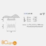 Настенный светильник Masiero Dore A1 45 CR-M - Схема