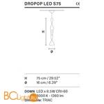 Подвесной светильник Masiero Dropop LED S75 V80 - Схема