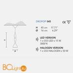 Подвесной светильник Masiero Dropop S45 GRP-S Halogen - Схема