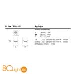 Настенный светильник Masiero Blink LED A1 P V95 CUT CRYSTAL - Схема