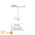 Подвесной светильник Masiero Blink S60 F01 CUT CRYSTAL - Схема