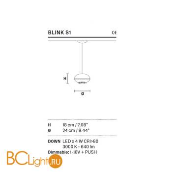 Подвесной светильник Masiero Blink S1 V95 CUT CRYSTAL - Схема