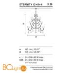 Люстра Masiero Eternity 12+8+4 G04 CUT CRYSTAL - Схема
