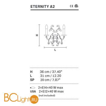 Бра Masiero Eternity A2 G03 CUT CRYSTAL - Схема