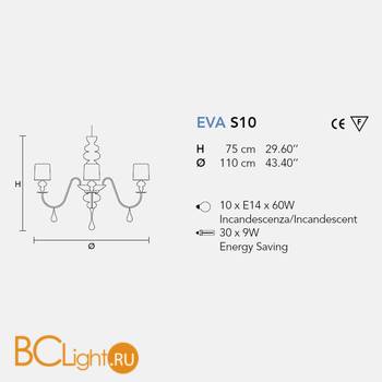 Люстра Masiero Eva S10 V95 - Схема