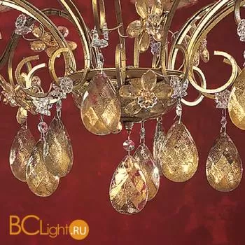 Люстра Masiero Classica Fiore di Foglia 10 P03 / SHA/12/BK - Фото 1