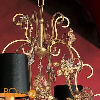 Люстра Masiero Classica Fiore di Foglia 6 P03 / SHA/12/BK - Фото 2