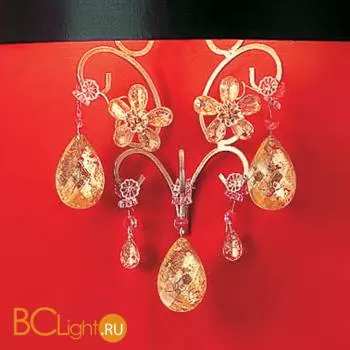 Настенный светильник Masiero Classica Fiore di Foglia A2 1/2 P03 / SHA/1-2/BK - Фото 1