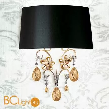 Настенный светильник Masiero Classica Fiore di Foglia A2 1/2 P03 / SHA/1-2/BK