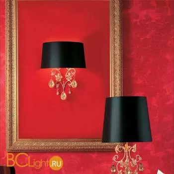 Настенный светильник Masiero Classica Fiore di Foglia A2 1/2 P03 / SHA/1-2/BK - Фото 0