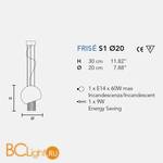 Подвесной светильник Masiero Frise S1 20 G04 /VI/CUT CRYSTAL - Схема