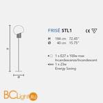 Торшер Masiero Frise STL1 G04 /AM/CUT CRYSTAL - Схема