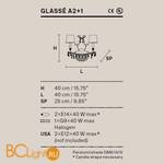 Бра Masiero Glasse A2+1 V13 / DAM/14/IV Cut crystal - Схема