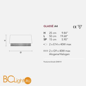 Настенный светильник Masiero Glasse A4 V13 / DAM IV CRYSTALS FROM SWAROVSKI - Схема