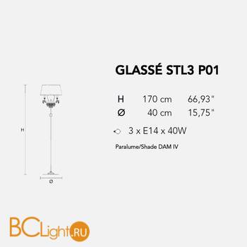 Торшер Masiero Glasse STL3 V13 / DAM IV CRYSTALS FROM SWAROVSKI - Схема