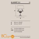 Настольный светильник Masiero Glasse TL3 V13 / DAM IV CRYSTALS FROM SWAROVSKI - Схема