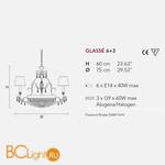 Люстра Masiero Glasse 6+3 G01 / DAM/14/IV Cut crystal - Схема