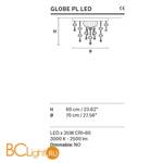 Потолочный светильник Masiero Globe PL LED G04 Cut - Схема