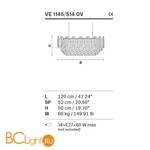 Подвесной светильник Masiero Graniglia VE 1145 S14 OV - Схема