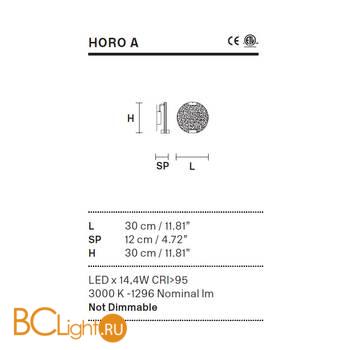 Настенный светильник Masiero HORO A G18 / TR - Схема
