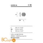 Настенный светильник Masiero HORO A G18 / AZ - Схема