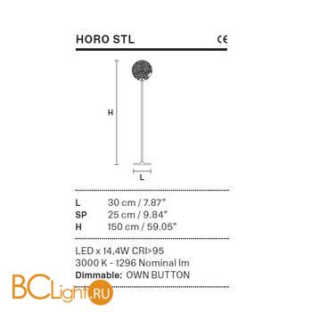 Торшер Masiero HORO STL G18 / AZ - Схема