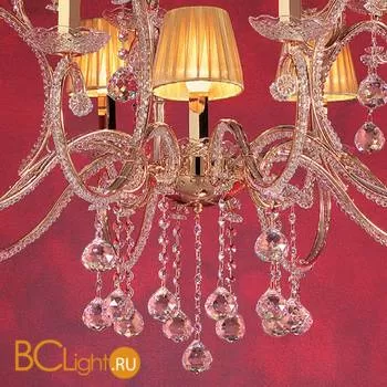 Люстра Masiero Classica IlCristallo 16 G03 / ORG/16/AMB Swarovski elements - Фото 2