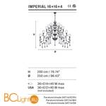 Люстра Masiero Imperial 16+16+4 G08 CUT CRYSTAL - Схема