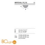 Потолочный светильник Masiero Imperial PL2 G G04 - Схема