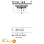 Потолочный светильник Masiero Imperial PL12+2 G03 CUT CRYSTAL - Схема