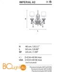 Бра Masiero Imperial A2 G04 CUT CRYSTAL - Схема