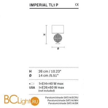 Настольная лампа Masiero Imperial TL1 P G04 - Схема