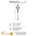 Торшер Masiero IMPERIAL STL6 G04 CUT CRYSTAL - Схема