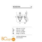 Бра Masiero Impero & Deco VE 827 A4 G04 Cut - Схема
