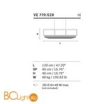 Подвесной светильник Masiero Impero & Deco VE 770/S28 Cut - Схема