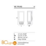 Настенный светильник Masiero Impero & Deco VE 770/A2 Cut - Схема