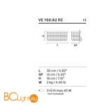 Настенный светильник Masiero Impero & Deco VE 760/A2 RC Cut - Схема