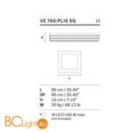 Потолочный светильник Masiero Impero & Deco VE 760/PL 16 SQ Cut - Схема