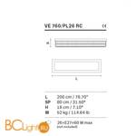 Потолочный светильник Masiero Impero & Deco VE 760/PL 26 RC Cut - Схема