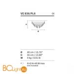 Потолочный светильник Masiero Impero & Deco VE 836 PL6 Cut - Схема