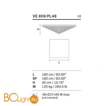 Потолочный светильник Masiero Impero & Deco VE 809/PL8 SW - Схема