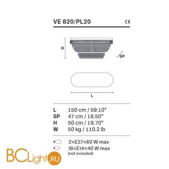 Потолочный светильник Masiero Impero & Deco VE 820 PL20 Cut - Схема