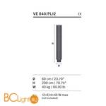 Потолочный светильник Masiero Impero & Deco VE 840/PL 12 Cut - Схема