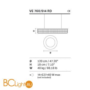 Подвесной светильник Masiero Impero & Deco VE 760/S14 RD Cut - Схема