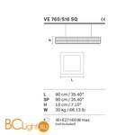 Подвесной светильник Masiero Impero & Deco VE 760/S16 SQ Cut - Схема