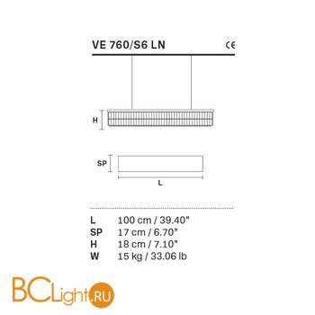 Подвесной светильник Masiero Impero & Deco VE 760/S6 LN Cut - Схема
