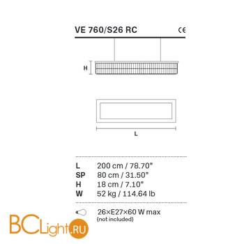 Подвесной светильник Masiero Impero & Deco VE 760/S26 RC Cut - Схема